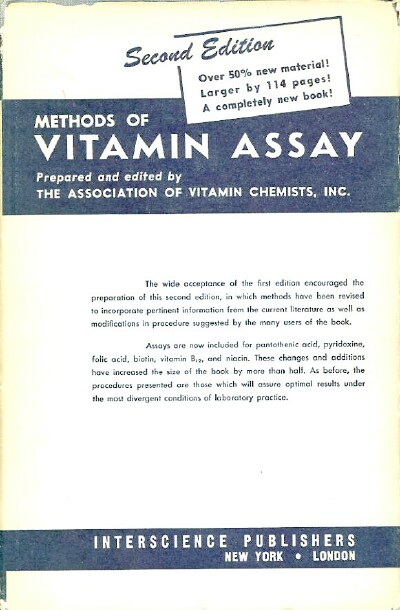 Image for METHODS OF VITAMIN ASSAY
