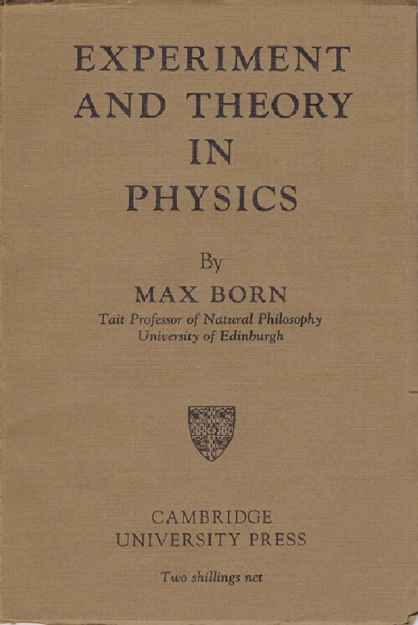 Image for EXPERIMENT AND THEORY IN PHYSICS