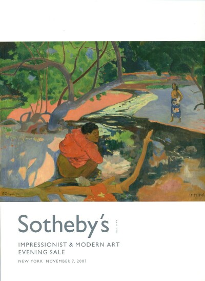Image for IMPRESSIONIST AND MODERN ART EVENING SALE (November 7, 2007)