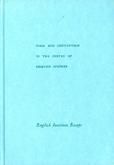 Image for Form and Convention in the Poetry of Edmund Spenser