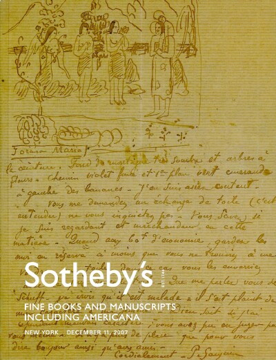 Image for FINE BOOKS AND MANUSCRIPTS INCLUDING AMERICANA (11 Dec 2007)