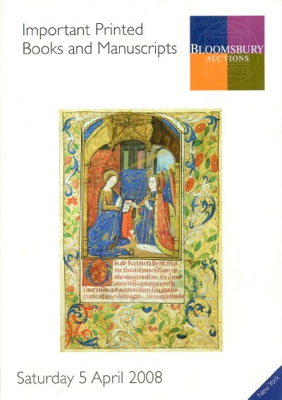 Image for IMPORTANT PRINTED BOOKS AND MANUSCRIPTS (April 5, 2008)