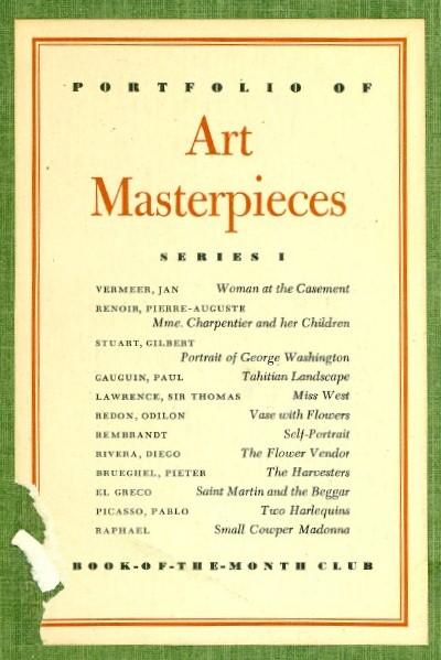 Image for PORTFOLIO OF ART MASTERPIECES Series I