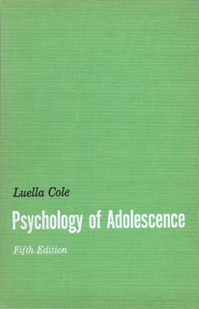 Image for PSYCHOLOGY OF ADOLESCENCE