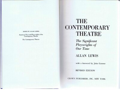 Image for THE CONTEMPORARY THEATRE: THE SIGNIFICANT PLAYWRIGHTS OF OUR TIME