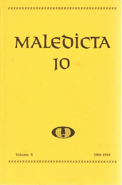 Image for Maledicta 10