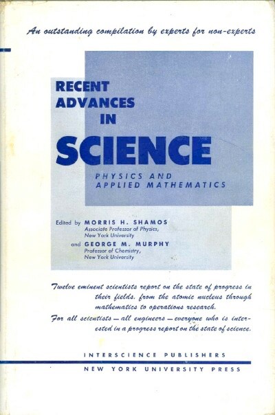 Image for RECENT ADVANCES IN SCIENCE: PHYSICS AND APPLIED MATHEMATICS