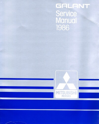 Image for GALANT SERVICE MANUAL 1986