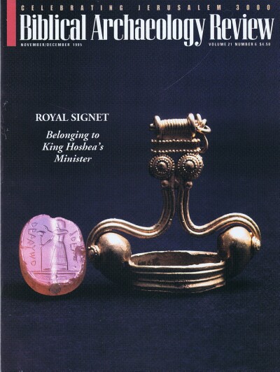 Image for BIBLICAL ARCHAEOLOGY REVIEW / VOL 21, NO 6 / NOV-DEC, 1995