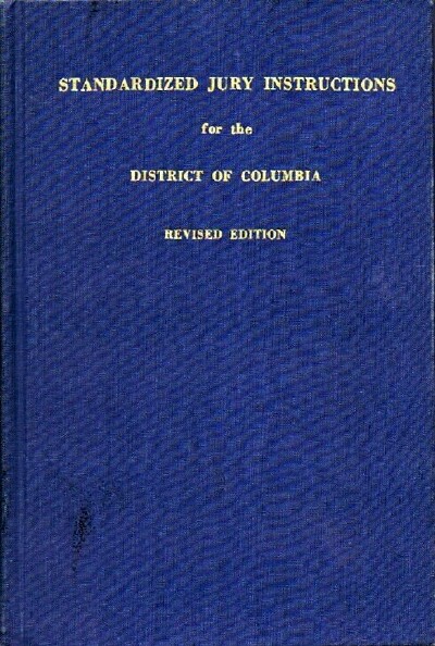 Image for STANDARDIZED JURY INSTRUCTIONS FOR THE DISTRICT OF COLUMBIA