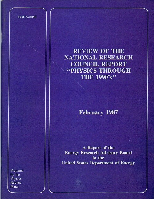 Image for Review of the National Research Council Report "Physics Through the 1990's"