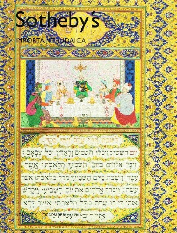 Image for Important Judaica (New York, 19 Dec 2007)