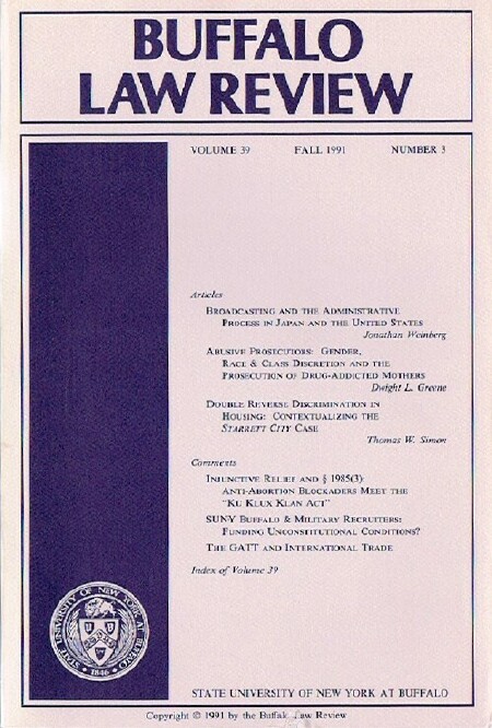 Image for Buffalo Law Review (Volume 39, Number 3)