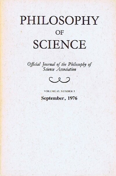 Image for Philosophy of Science (Volume 43, Number 3, September 1976)